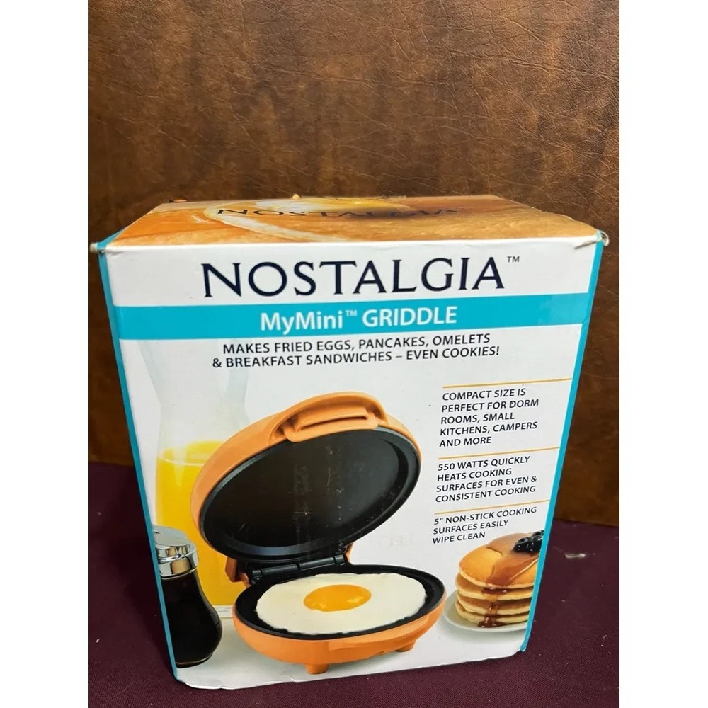Nostalgia My Mini Griddle Orange - New in Box
